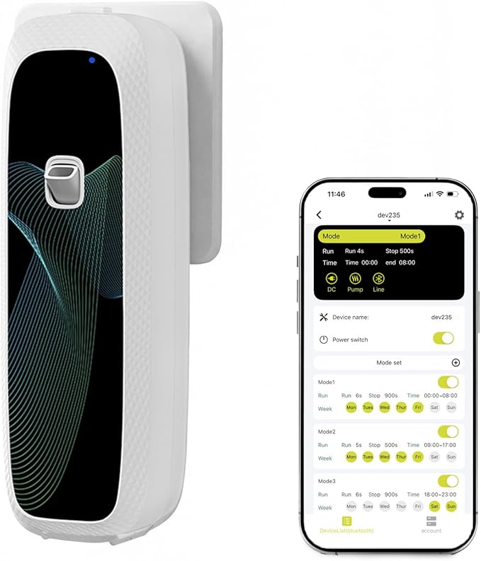 Smart Waterless Diffuser Plug in Wall for Essential Oils, App Control, 100ML, Covers Up to 800 sq ft for Home, Office, Spa & Studio - White