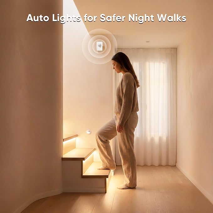 WiFi Motion Sensor, Smart PIR Motion Detector with Real-Time App Alerts, 128° Wide Angle & 8m Range, No Hub Required, Works with Smart Life/Tuya, Battery or USB Powered for Home Security Automation