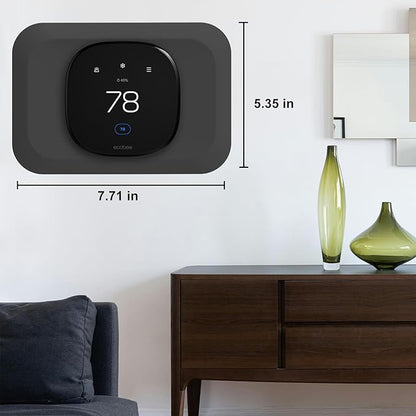 Wall Plate Cover Compatible with New 2022 Ecobee Smart Thermostat Premium & 2022 Ecobee Smart Thermostat Enhanced, Programmable WiFi Thermostat Accessory, Black