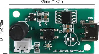 6PCS USB Humidifieration Atomization Disc Spray Humidifier Module 5V Mirco USB Humidifier Atomization Drive Circuit Board with Timing Switchfor DIY Home