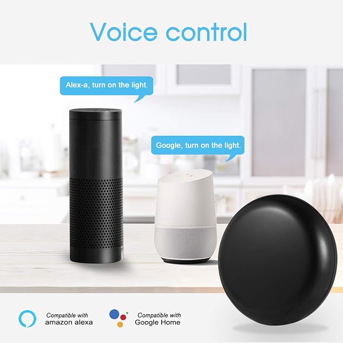 WiFi-IR Remote Controller Hub, Smart WiFi IR Remote Control Module, Tuya APP Smart Voice Control Compatible with Alexa and Google Home
