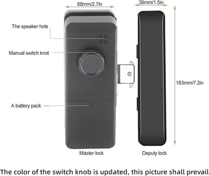 Dioche Biometric Door Lock, Keyless Entry, 4 Unlock Methods: Fingerprint, Password, IC Card, Keypad, Black