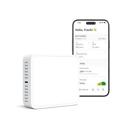 Air Quality Sensor & Air Quality Monitor Indoor – Smart Indoor Air Quality Monitor with PM2.5, VOC, Temperature & Humidity | Air Quality Tester for Home, Office & Rentals | Version 2.O
