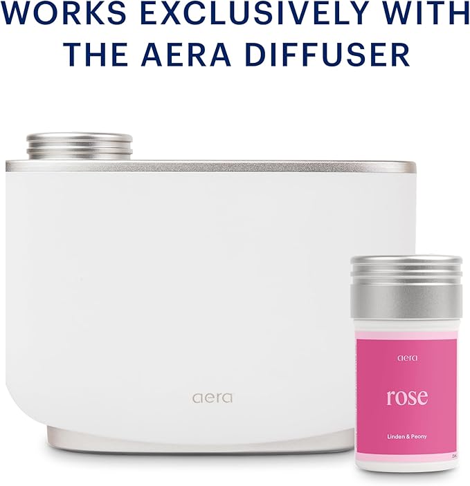 Aera Rose Home Fragrance Scent Refill - Notes of Himalayan Rose, Linden and Peony - Works with the Aera Diffuser