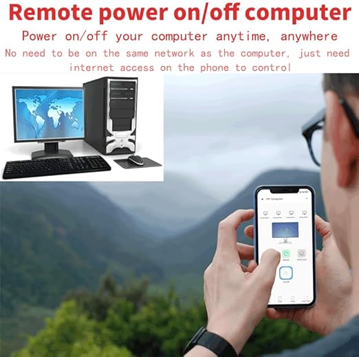 Smart WiFi Remote Desktop On Off Power Switch,Tuya app Remote with Child Lock Timing Function,Compatible with Alexa