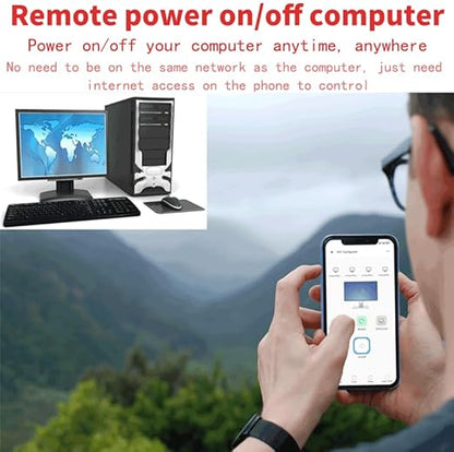 Smart WiFi Remote Desktop On Off Power Switch,Tuya app Remote with Child Lock Timing Function,Compatible with Alexa