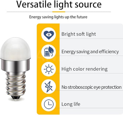 Ruiandsion E12 LED Bulb 110V 220V White 3030 8SMD Chipsets No Stroboscopic Eye Protection E12 Screw Base for Atmosphere Spot Camping Light Pack of 5