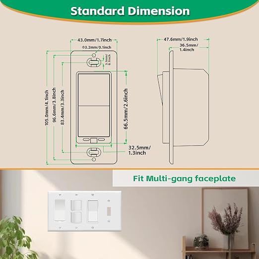 Smart Switch by Martin Jerry, 1 Channel WiFi Smart Light Switch with Energy Monitor for Your Smart Home, Compatible with Alexa Devices & Google Home, 1-Pack