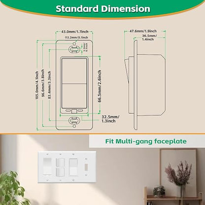 Smart Switch by Martin Jerry, 1 Channel WiFi Smart Light Switch with Energy Monitor for Your Smart Home, Compatible with Alexa Devices & Google Home, 1-Pack