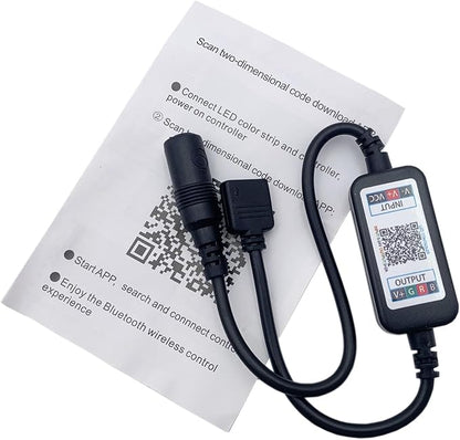 Smart Bluetooth APP RGB Controller for DC 5V 12V 24V 4pin 5050 2835 RGB LED Strip Light Wireless 4 Pin 5.5X2.1mm Power Connector (DC 5-24V)