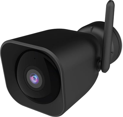Feit Electric Plug-in Outdoor Security Camera, 2K HD, Advance Motion Detection, 2.4GHz Wi-Fi, 30ft. Night Vision, 2-Way Audio, Micro SD Card Storage, AI-Powered Smart Alerts, Always-On Wired Power