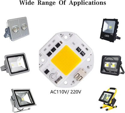 3pcs 50W 70W 100W COB LED Chip 220V 110V Smart IC No Need Driver DIY Flood Light Spotlight High Power 54mm LED Matrix COB Chip F5454(70W,110V_Cool White)