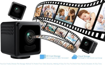 Security Camera 4K HD Indoor/Outdoor WiFi Camera for Home Security, Motion Detection, Night Vision, App Control, Local & Cloud Storage, Wireless Baby Monitor