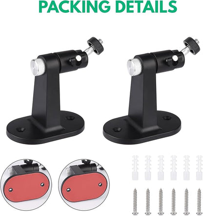 2Pack Adjustable Security Wall Mount Bracket for Ring Stick Up Cam & Ring Outdoor Cam Plus, Perfect View Angle for Your Surveillance Camera System - Black