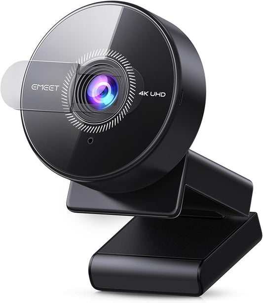 EMEET C950 4K Webcam for PC - PDAF Autofocus, USB Webcam with Microphone & Physical Privacy Cover, 1080P@60FPS, USB 2.0 Plug&Play, No Tripod Hole, Web Cam w/ 70°View for Meeting/Online Classes/Zoom