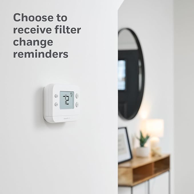 NEW! Honeywell Home Non-Programmable Thermostat, Single-Stage, 1 Heat/1 Cool Compatibility, X1N, White