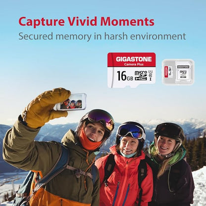 GIGASTONE 16GB Micro SD Card 10-Pack, Camera Plus, MicroSDHC Memory Card for Wyze Cam, Security Camera, Full HD Video Recording, UHS-I U1 Class 10, up to 85MB/s, with MicroSD to SD Adapter