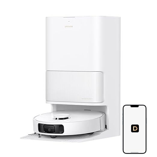 DREAME L40s Ultra CE Robot Vacuum and Mop Combo with Self-Emptying Dock, 13,000Pa Suction, Mop Self-Cleaning and Auto-Raising, Ultrasonic Carpet Sensing, Ideal for Pet Hair, Carpet and Hard Floors