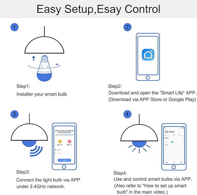9W Smart Light Bulb(80W Equivalent)A19 E26 900Lumens LED Color Changing Light Bulbs,adjustable 16 Million DIY Colors and Music Sync 2700K-6500K WiFi Bulb Work with Alexa, Google Home, No Hub Required