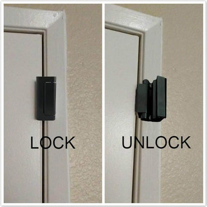 2 Pack Door Reinforcement Locks with 8 Screws, Home Security Door Lock for Toddler, Childproof Door Lock Night Lock Withstand 800 Lbs (Black)
