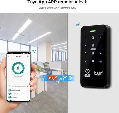 Waterproof Access Control Keypad Home Security System Tuya Smart Remote Unlock Including 10Pcs Key Rings