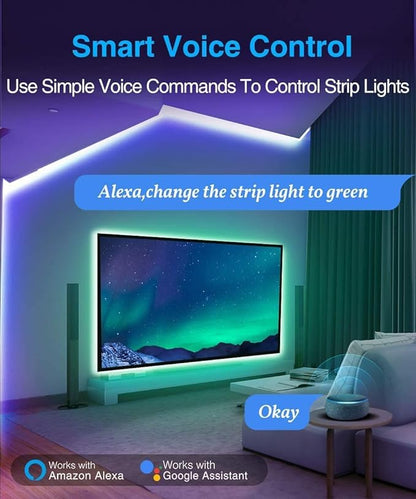LED Wifi Controller, RGB Led Light Strip Voice Control From Alexa & Google Home, WIFI Wireless Smart Controller With Free App via IOS or Android Smartphone