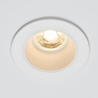 Maxxima 2 in. Ultra-Thin Recessed Anti-Glare LED Downlight - Canless IC Rated, 5 Color Temperature Selectable 2700K/3000K/3500K/4000K/5000K, Dimmable, Round White Trim, 90 CRI