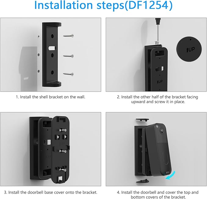 Angle Mount for Blink Video Doorbell (newest model), Doorbell Camera Holder for Blink Doorbell 2nd Gen, Wall Plate Wall Mounting Kit Bracket Corner Mount Accessory Stand for Blink Video Doorbell 2nd