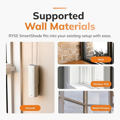 RYSE SmartShade & Wired Plug | Retrofit & Upgrade Existing Beaded Blinds | Convert Normal Shades into Motorized Electric Shades | Easy Control with RYSE Smartphone App | Lifts Blinds up to 9ft x 9ft