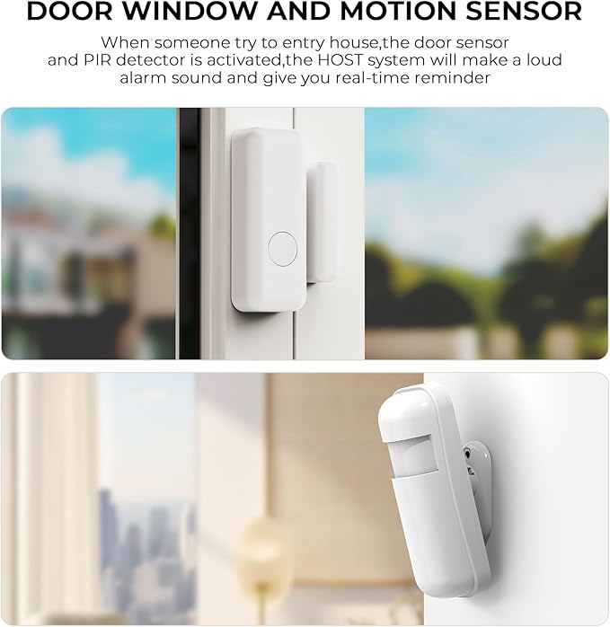PGST Wireless Home Security Alarm System, DIY Anti-Theft Alarm Kit with Door Window Sensors, Motion Detector, Remote Control for Home Apartment Office Garage