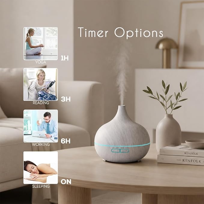 550ml Aromatherapy Essential Oil Diffuser Remote Humidifier 7 LED