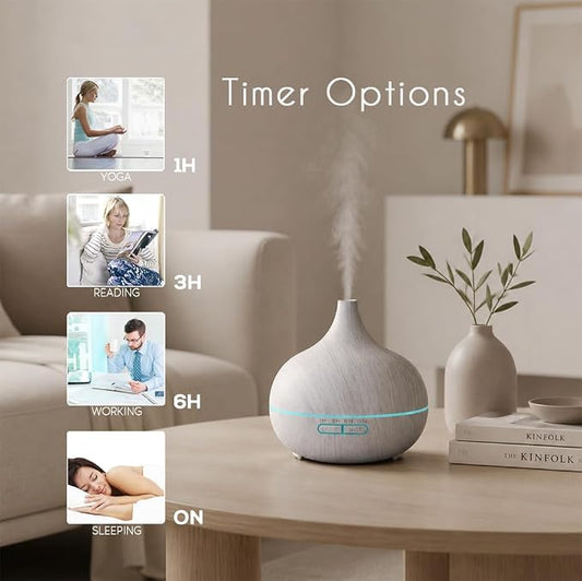 550ml Aromatherapy Essential Oil Diffuser Remote Humidifier 7 LED