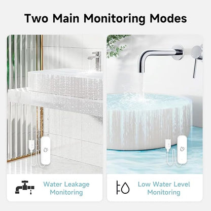 WiFi Water Leakage Sensor,Tuya Flood Water Leakage Alarm ,App Notification Alert,Smart Home Automation Residential Security Alarm System for Home, Office, Garden (4)