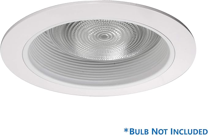 NICOR Lighting 6 inch White Recessed Baffle Trim, Fits 6 inch Housings (17510) (Pack of 2)