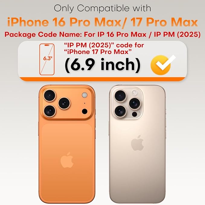 TOCOL for iPhone 17 Pro Max Screen Protector/iPhone 16 Pro Max Screen Protector 6.9-Inch Instant Installation Tempered Glass HD Clear Full Coverage Protection Case Friendly 2 Pack