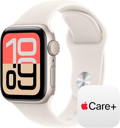 Apple Watch SE 3 [GPS 40mm] Smartwatch with Starlight Aluminium Case with Starlight Sport Band - S/M. Fitness and Sleep Trackers, Heart Rate Monitor with AppleCare+ (2 Years)