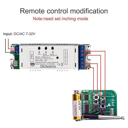 WiFi Electric Linear Actuator Controller, 2 Channel DC12V 24V, Tuya Smart WiFi Relay Switch,Dry Contact Passive Output Switch Compatible with Alexa and Google Home