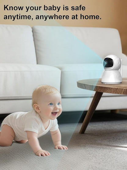 5" HD Video Baby Monitor with Camera and Audio, No WiFi Hack-Proof Security, Remote Pan-Tilt-Zoom, 100-Hour Battery Life in VOX Mode, 1000ft Range, Night Vision, Temperature & Cry Alerts