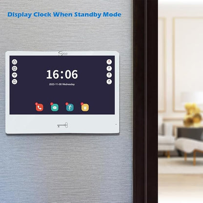WiFi Video Door Phone Apartment Intercom System,2 Unit 10 Inch Wired Touch Monitor with 1080P HD Doorbell Camera,Supporting 5 in 1 Unlcking,Motion Detecting Tuya for Home Villa,32G