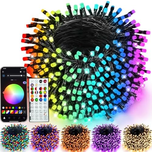 Smart Color Changing Halloween Christmas Lights 165 FT 500 LED App Remote