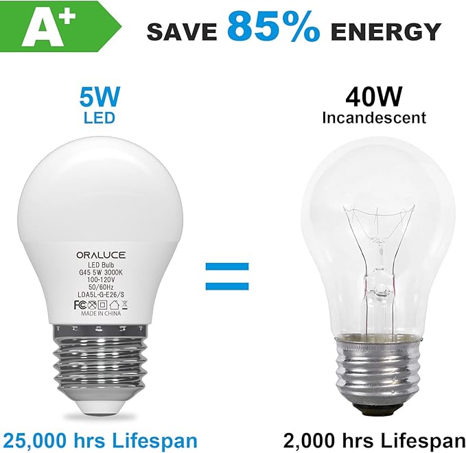 ORALUCE 丨 Bundle - A15 Lightbulbs Warm White 3000K (Pack of 6) & Smart LED Bulb A19 Wi-Fi and Bluetooth (Pack of 4)