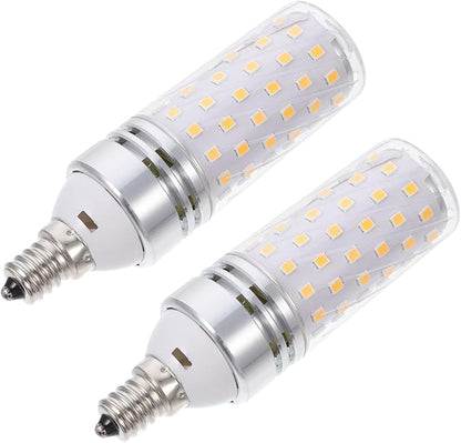 VILLCASE 2-Pack E12 Base LED Light Bulbs, 16W Candelabra LED Light Bulb, 3000K, Replacement for Home Lighting Bedroom Lamp