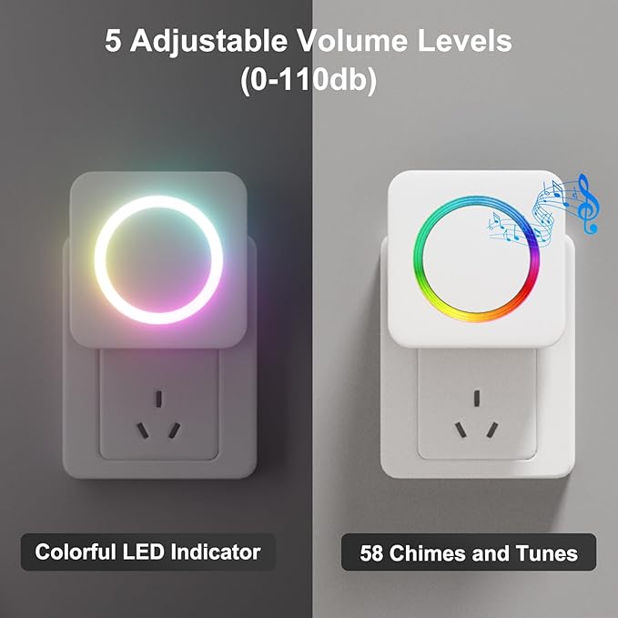 Wireless Driveway Alarm - Motion Sensor Door Chime Motion Detector 58 Melodies & 500FT Range, Business Entry Alert, Elderly Care Monitor