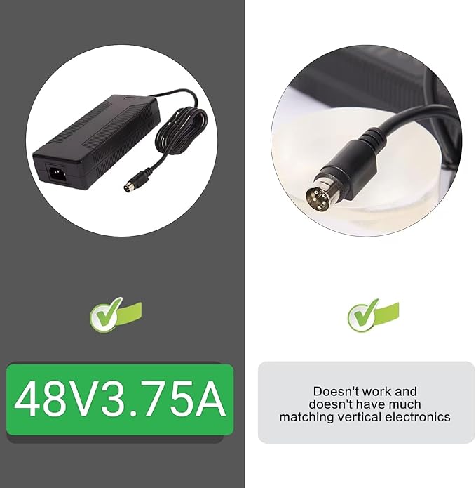 Power Supply Adapter 4-Pin 48V 3.75A Compatible with Swann NVR16-8580 16 Ch 4k Network Video Recorder Ultra HD CCTV Security System NVR16-8580RN NVR-168580,FJ-SW2028A48003850,FJ-SW2028A48003750