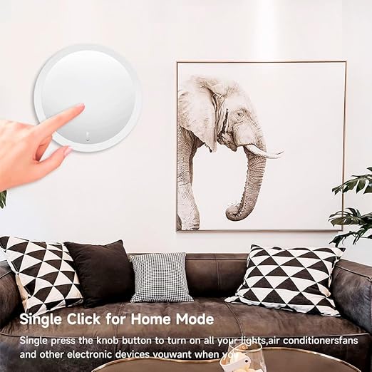 ZigBee Smart Knob Switch Wireless Scene Button Rotatable Dimmer Switch,Need Zigbee Hub,Light Automation Scenario Remote Panel (4)