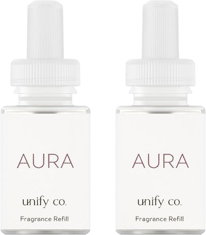 Pura & Unify Co. Home Scent Refill - Smart Air Diffuser - Long-Lasting Luxury Fragrance per Refill - Home Essential - Clean & Safe Diffuser Fragrance - 2 Pack, Aura