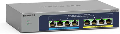 NETGEAR 8-Port PoE Multi-Gigabit Ethernet Unmanaged Network Switch (MS108UP)