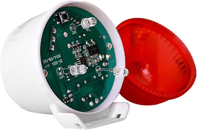 Retekess TH103 Wireless Strobe Light, Outdoor Siren With 3 Red LED, 110dB Loud Flash Siren, 2 Panic Buttons for Office, Warehouse, Business