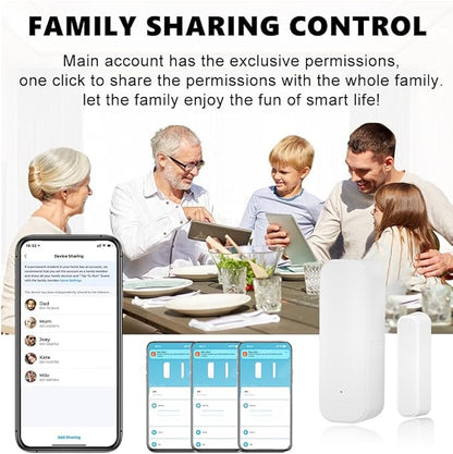WiFi Door and Window Sensor, Wireless DIY smart Home Security System, Featuring APP Alarm Notifications, in Collaboration with Alexa/Smart Life/Tuya, Suitable for Houses and Apartments, by PHOVOLT