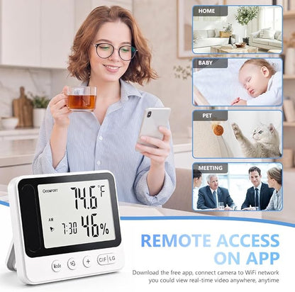 Hidden WIFI Wireless Security MINI Camera, 4K Nanny Cam Clock 2.4G& 5G